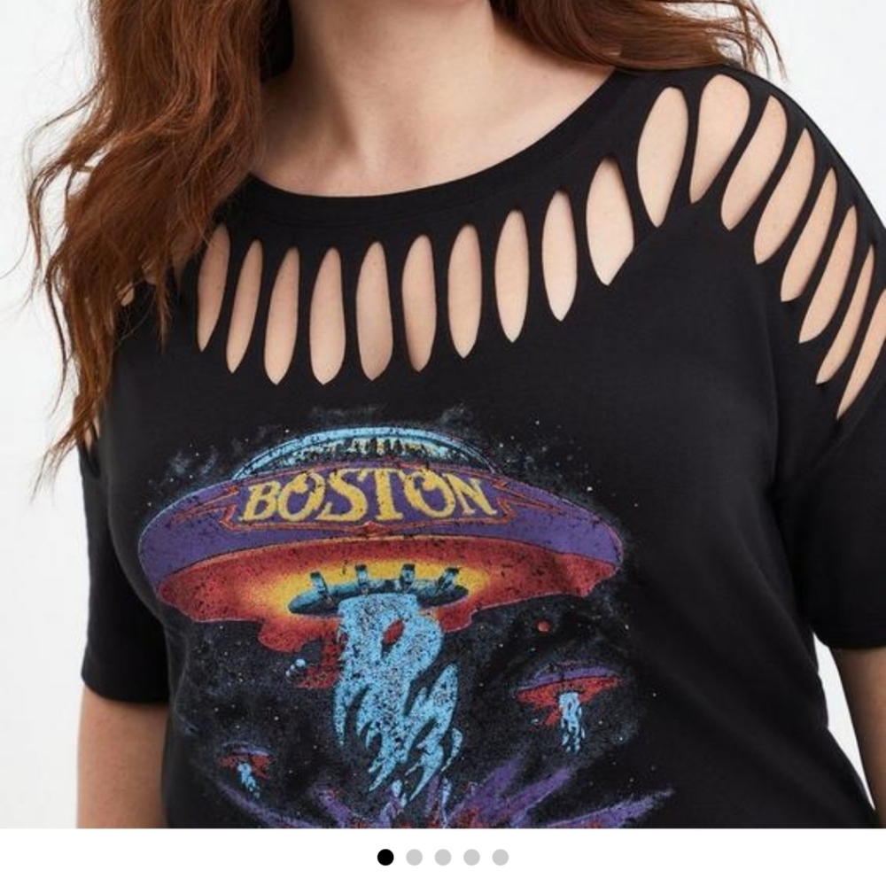 Torrid Black Boston Graphic Tee